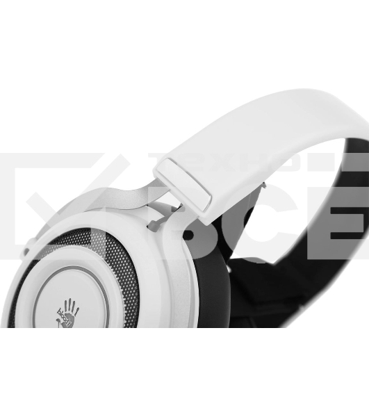 Гарнитура проводная с микрофоном A4Tech Bloody G535 белый/черный 2м мониторные USB оголовье (G535 (BLACK+WHITE) USB)