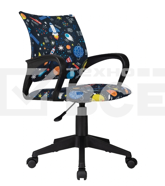 Кресло детское Бюрократ Burokids 1 мультиколор шаттл крестов. пластик