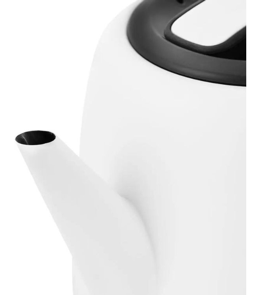 Чайник электрический Kitfort KT-6112 1 л, 1630 Вт, белый/черный (корпус: нержавеющая сталь)