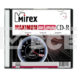 Диск CD-R Mirex 700 Mb, 52х, Maximum, Slim Case (1), (1/200)