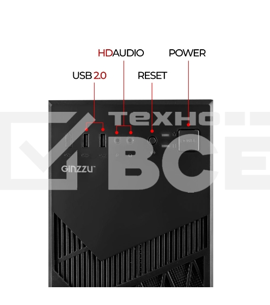 Компьютерный корпус Ginzzu A410 ATX