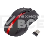 Мышь беспроводная HIPER HOMW-073 черный/красный, 1000 dpi, радиоканал, USB, кнопки - 3, фото2