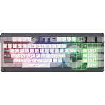 Клавиатура проводная Oklick 731G серый/белый USB for gamer LED, фото2