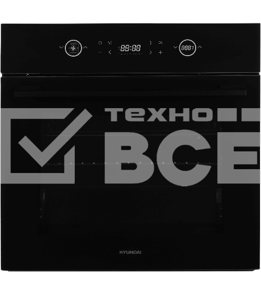 Духовой шкаф Электрический Hyundai HEO 6752 BG черное стекло