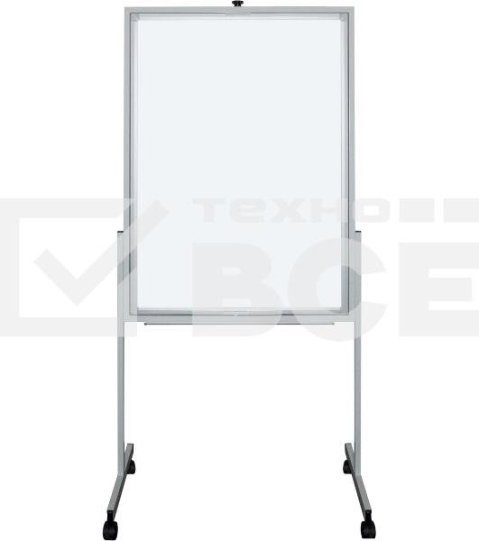 Флипчарт Silwerhof DAILY, лак, 70x100см на роликах белый вращающаяся