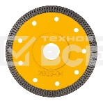 Диск алмазный отрезной Denzel 125 х 22,2мм, сплошной, супертонкий, горячий пресс, сухой/мокрый рез, фото3