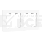 Рамка Эпика 2-местная, белая, пластик, фото 1