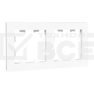 Рамка Эпика 2-местная, белая, пластик