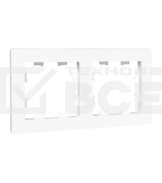 Рамка Эпика 2-местная, белая, пластик