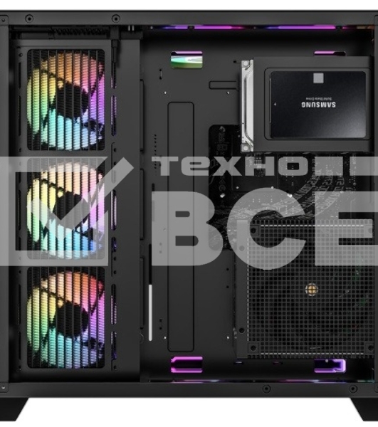 Компьютерный корпус Formula V Line Crystal Z6 Black, ATX, Left & Front & Bevel side Tempered Glass, TYPE-C*1, USB3.0*2