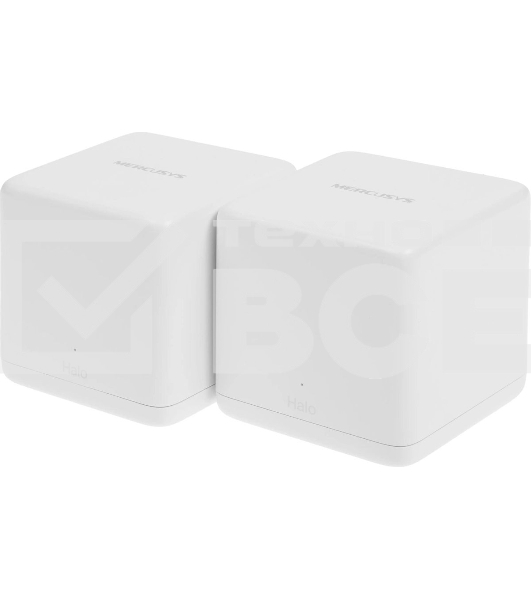 Бесшовный Mesh роутер Mercusys Halo H60X(2-pack) AX1500 10/100/1000BASE-TX белый (упак.:2шт)