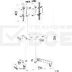 Стойка для телевизора Cactus CS-ST04 черный, 37'-70' макс. 68 кг, напольный, мобильный, фото4