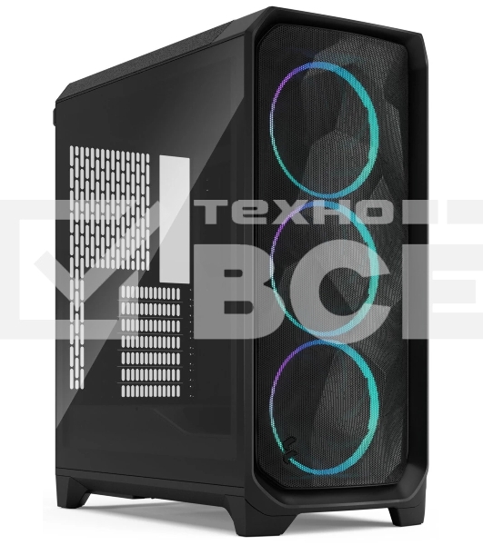 Корпус Fractal Design Meshify 3 Black RGB TG Light Tint, Midi-Tower, чёрный, 3 x 140 мм