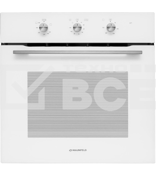 Шкаф духовой газовый с электрическим грилем Maunfeld MOGS703W, встраиваемый