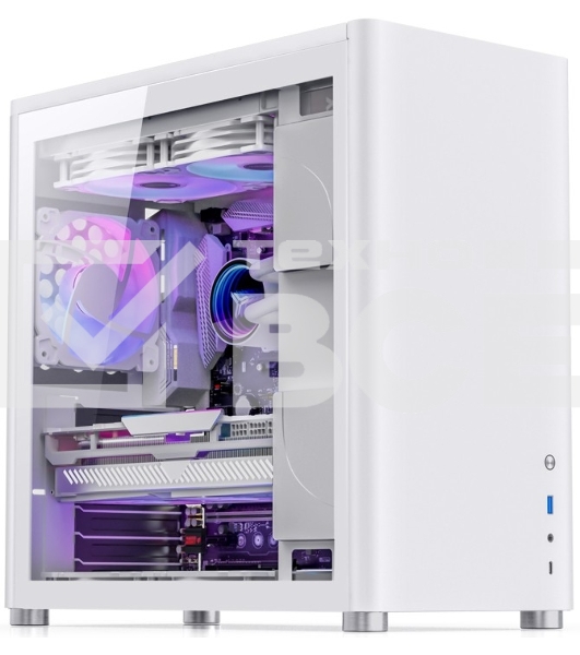 Корпус JONSBO D40 White без БП, боковая панель из закаленного стекла, mini-ITX, micro-ATX, ATX, белый
