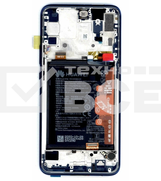 Дисплей для Huawei Honor 9X Pro в сборе с тачскрином, панелью и аккумулятором (SP 02353HAD), синий