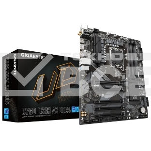 Материнская плата Gigabyte B760 DS3H AX DDR4, LGA 1700, Intel B760, 4xDDR4, 4xSATA, 2xM.2, 1xPCIe 4.0 x16, 4xPCIe 3.0 x1, 1xHDMI, 1xDP, 1x 1Gb LAN, 4xUSB-A 2.0, 1xUSB-A 3.2 Gen 2, 1xUSB-C 3.2 Gen 2, 3x3.5 мм, 7.1, ATX.
