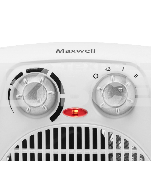 Тепловентилятор Maxwell MW-3458 (W), белый, 1000/2000 Вт, 20 м2, термостат