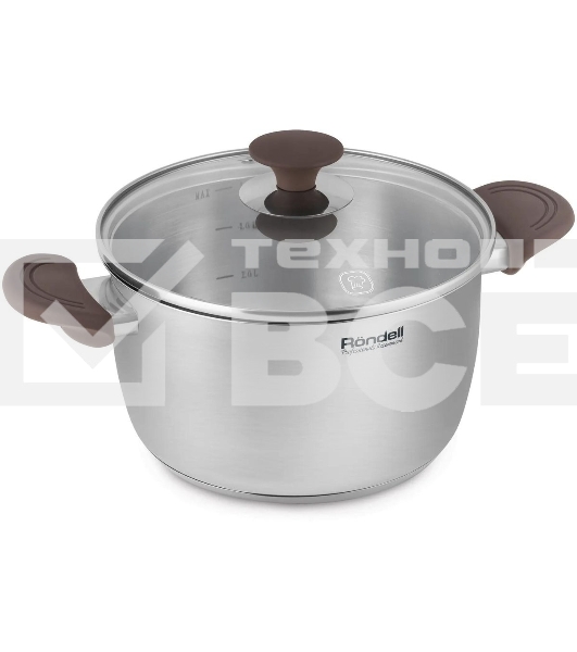 Кастрюля Rondell Coffee Bean RDS-1645, 5.7 л, 24 см, без крышки, стальной