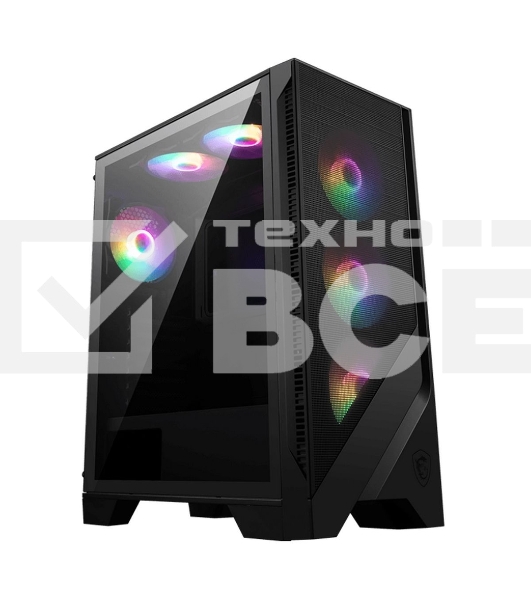 Компьютерный корпус MSI MAG FORGE 120A Mid-Tower, ATX, 2xUSB 3.2, Audio I/O, 6x120mm autoRGB Fan PWM RGB PWM Control Board, Tempered Glass Window