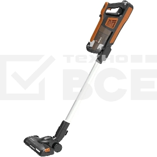 Пылесос вертикальный Blackton Bt VCA1401B оранжевый, питание от аккумулятора, 120 Вт, уборка сухая, пылесборник 0.6 л, работа от АКБ max 40 мин