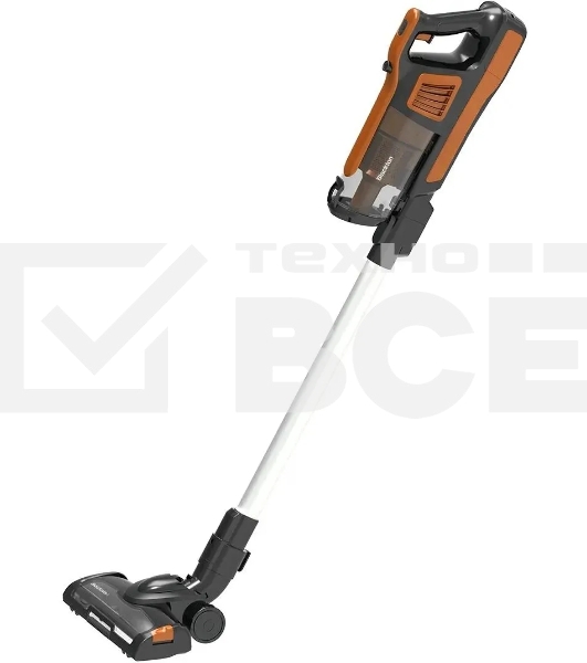 Пылесос вертикальный Blackton Bt VCA1401B оранжевый, питание от аккумулятора, 120 Вт, уборка сухая, пылесборник 0.6 л, работа от АКБ max 40 мин