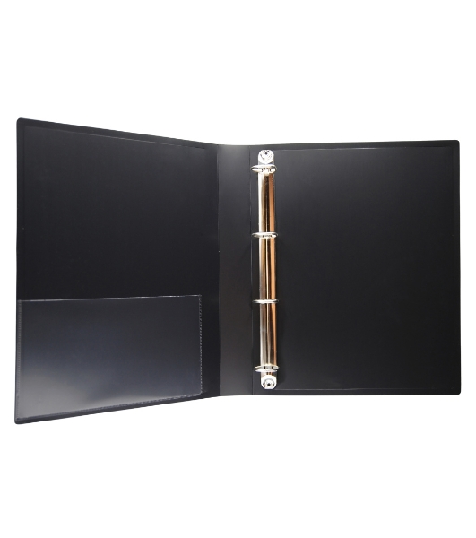 Папка на 4-х D-кольцах Silwerhof Perlen 271958-75 A4 1мм кор.38мм внутр. с вставкой зеленый металлик