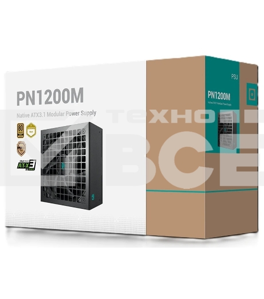 Блок питания Deepcool / GamerStorm PN1200M, 1200Вт, 80 PLUS Gold, 135мм, модульный, черный