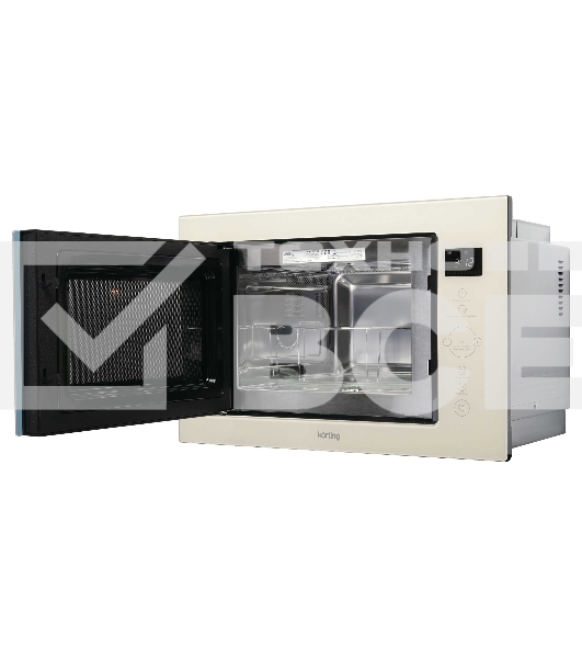 Микроволновая печь встраиваемая Korting KMI 825 TGB бежевый, 25 л, 900 Вт, переключатели - сенсор