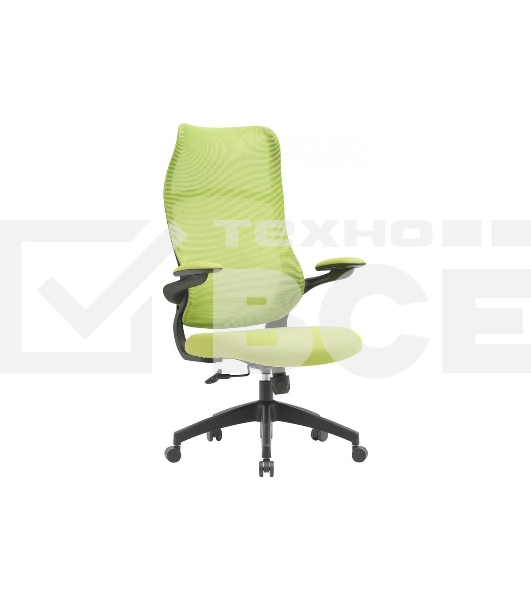 Кресло компьютерное Cactus CS-MC505-GN салатовый, сиденье салатовый, сетка/ткань, крестов. пластик, пластик черный