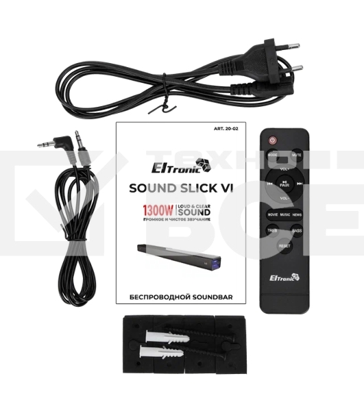 Акустическая система ELTRONIC Саундбар SOUND SLICK 6 (20-02) черный