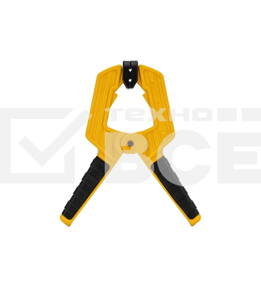 Струбцина клещеобразная Denzel усиленная 80 х 60 мм, двухкомпонентные рукоятки