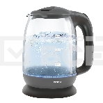 Чайник Centek CT-0034 (серый) Vancouver стекло, 1.8л, 2200Вт, внутренняя LED подсветка, кнопка, фото 1