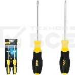 Набор отверток Deli DL630002N 2шт SL6x125 + PH2x125 сталь Cr-V, двухкомпонентная прорезиненная рукоять, фото2