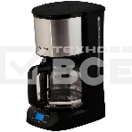 Кофеварка капельного типа Endever Costa-1044, мощность 800 Вт, цвет-стальной/черный, объем 1,5л, LCD дисплей, по 4 шт/уп, фото 1