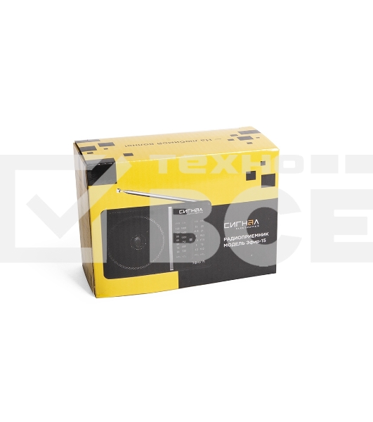 Радиоприемник ЭФИР 15 УКВ 64-108МГц, СВ 530-1600КГц, КВ1,КВ2 бат. 2*R20(D)