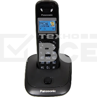 Телефон беспроводной (DECT) Panasonic KX-TG2511RUT (титан) {АОН, Caller ID,спикерфон на трубке,переход в Эко режим одним нажатием}