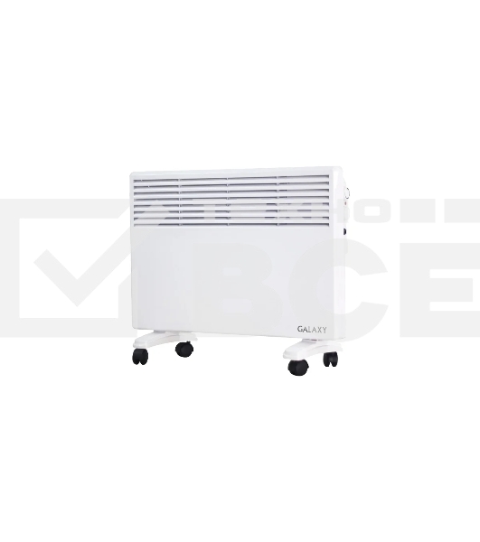 Конвектор Galaxy GL 8226 белый, 1200 Вт, 12 м2, термостат