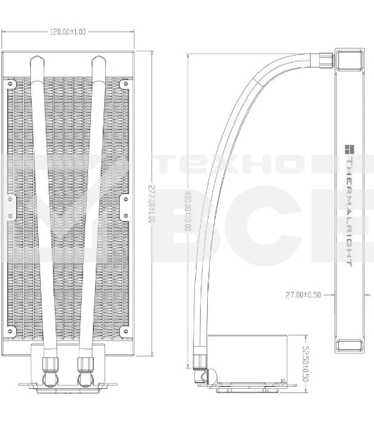 Система водяного охлаждения Thermalright Frozen Magic EX 240 Soc-AM5/AM4/1151/1200/2066/2011/1700 4-pin 29.6dB Al Ret (F-MAGIC-EX-240)