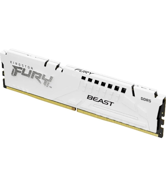 Оперативная память Kingston Fury Beast White, DDR5, 16Gb (1x16 Gb), 6800 MHz, CL34, радиатор, белый
