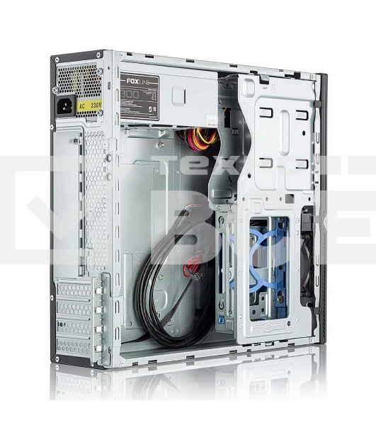 Компьютерный корпус Foxline FL-203-GT-300 mATX case black, w/PSU TFX 300W 80+ bronze, w/2xUSB2.0+2xUSB3.0, w/pwr cord, w/ 8cm FAN