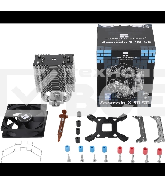 Устройство охлаждения(кулер) Thermalright Assassin X 90 SE, Soc-AM5/AM4/1200/1700/1851 4-pin 27.3dB Al+Cu 360gr Ret (AX90-SE)