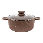 Кастрюля Maunfeld CARMEL MF22CRM01CR, 22 см, 3 л из литого алюминия со стеклянной крышкой, фото 1