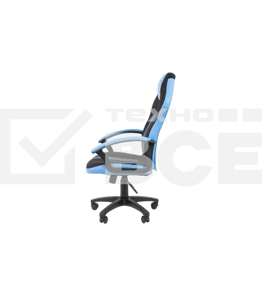 Кресло игровое Chairman game 26 черный/голубой New (7156517) Россия