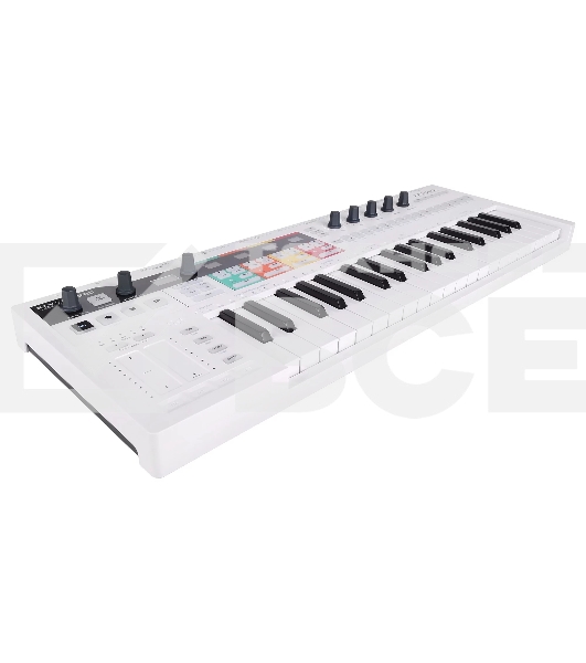 Клавиатура MIDI [430211] Arturia [KeyStep Pro] 37 клавиш, 4-дорожечный секвенсор до 64 шагов, 4 группы разъемов для работы с аналоговым оборудованием и модулями, 24-частный секвенсор ударных, арпеджиатор, разъемы MIDI In/Out, Sync In/Out, CV/Gate Outs