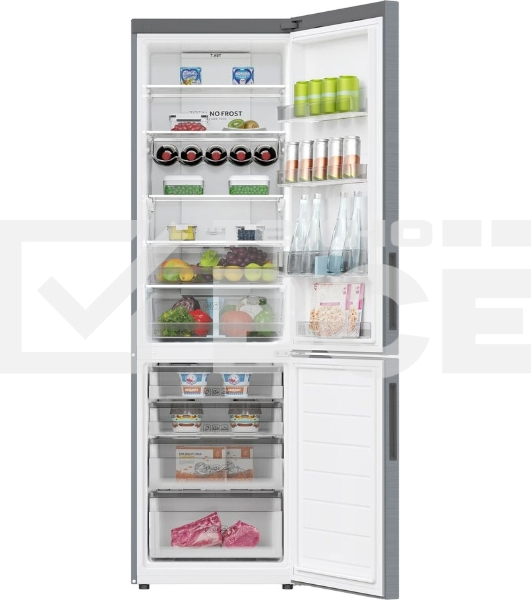 Холодильник Haier C2F637CXRGU1 нержавеющая сталь, двухкамерный, 278/108л, морозилка снизу, No Frost