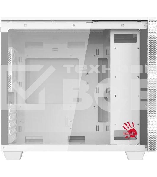 Компьютерный корпус Bloody BD-CC117F белый без БП mATX 5x120мм 1xUSB 2.0 1xUSB 3.0 audio bott PSU