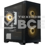 Компьютерный корпус без блока питания HSPD M320, Mesh Mini-tower, черный, slide TG, 0.45 SPCC, 2x140мм ARGb+1x120мм ARGb mATX, mITX 160/340/184мм 2x2.5
