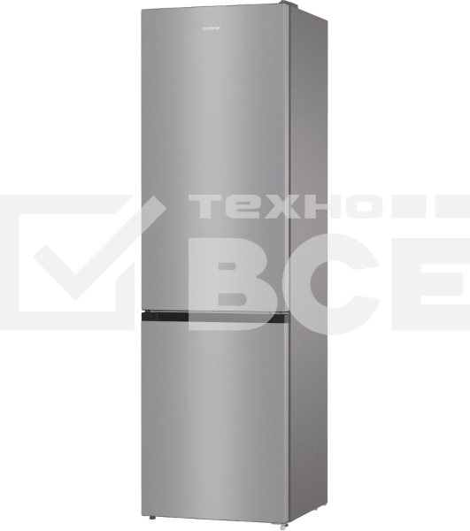 Холодильник Gorenje NRK6201ES4 серебристый двухкамерный 235/96 л морозилка снизу, No Frost