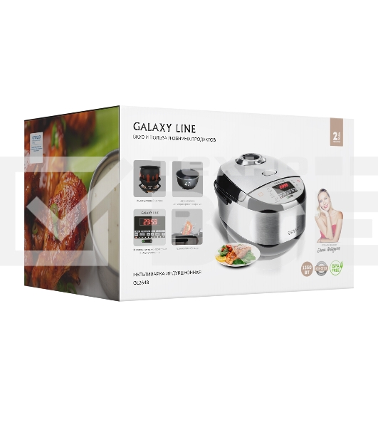Мультиварка Galaxy Line GL 2648, серый, индукционная, объем 4 л, 1350 Вт, 11 программм